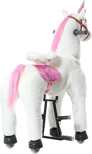 Miniatura 2 de JoJoPooNy Juguetes de unicornio para niñas, cabalga a caballo para niños de 6 a 14 años, animales de peluche con ruedas
