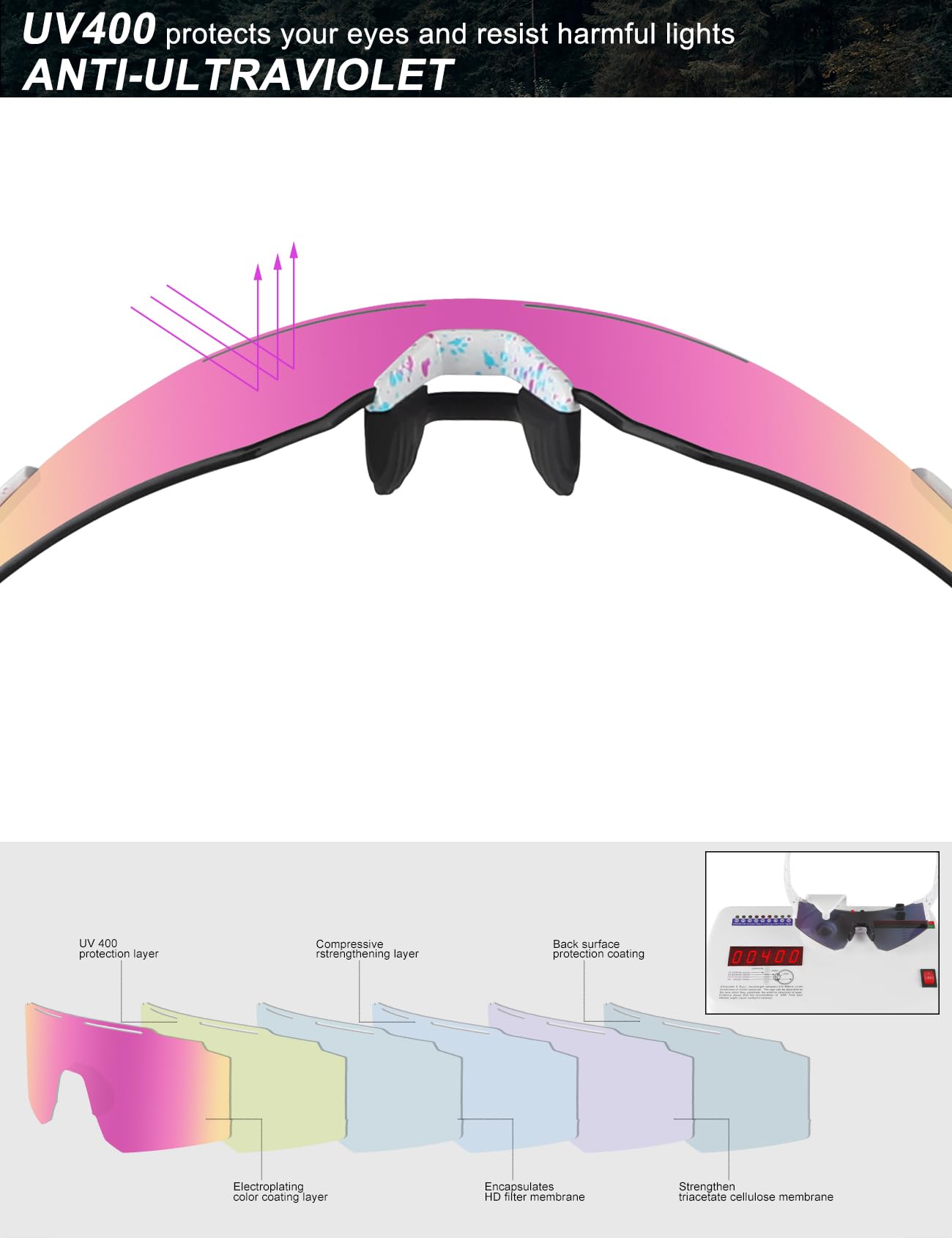 OULAIQI Gafas de sol de ciclismo para hombres y mujeres, gafas de béisbol | Marco resistente a los impactos y lentes HD para béisbol, sóftbol, voleibol de playa, senderismo, pesca y golf