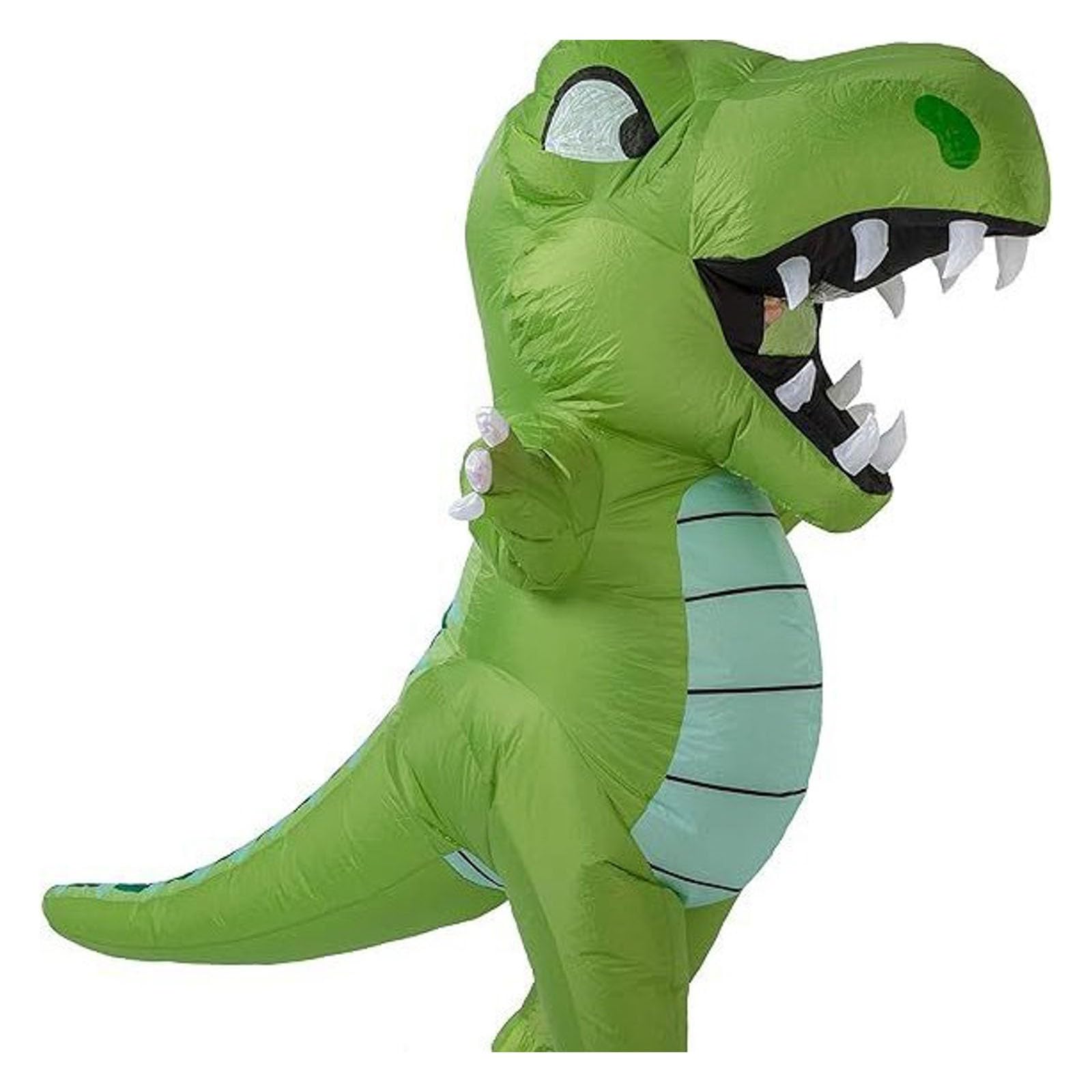 Generisch 2025 Disfraz de dinosaurio inflable para adultos y niños, Halloween, cosplay, fiesta, mono, traje de dinosaurio de cuerpo entero, disfraz de carnaval de Doflamingo Cosplay