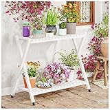 Potting Bench Tables Outdoor, Potting Table Garden Work Station, Flower Pot Display Shelf Rack, for