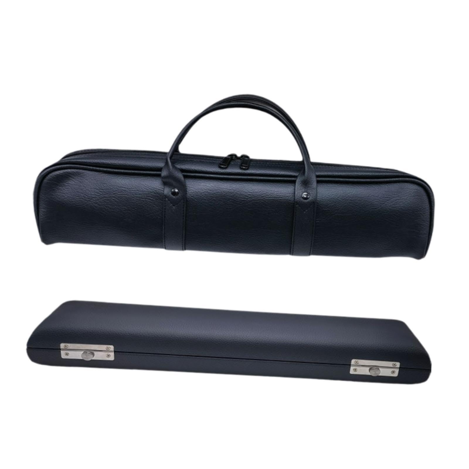 Estuche para Flauta Funda de Almacenaje Bolso Portátil con Interior Acolchado Material PU Cuero Protección Extra Adecuada para Estudiantes Músicos Pre, 17 Hoyos