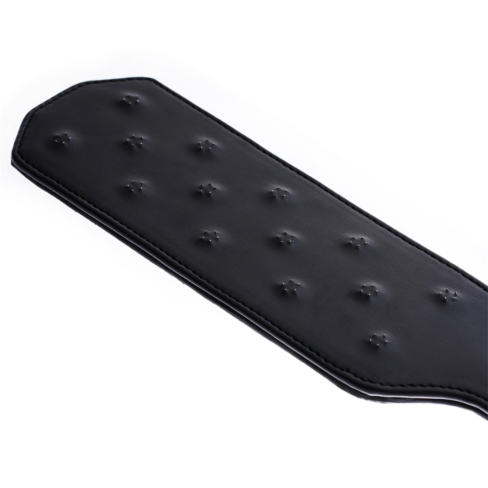 Pointe de pagaie de fessée, fleur de prunier, métal, motif diamant, coussin en cuir PU noir, fête en boîte de nuit, SM Slap Paddle
