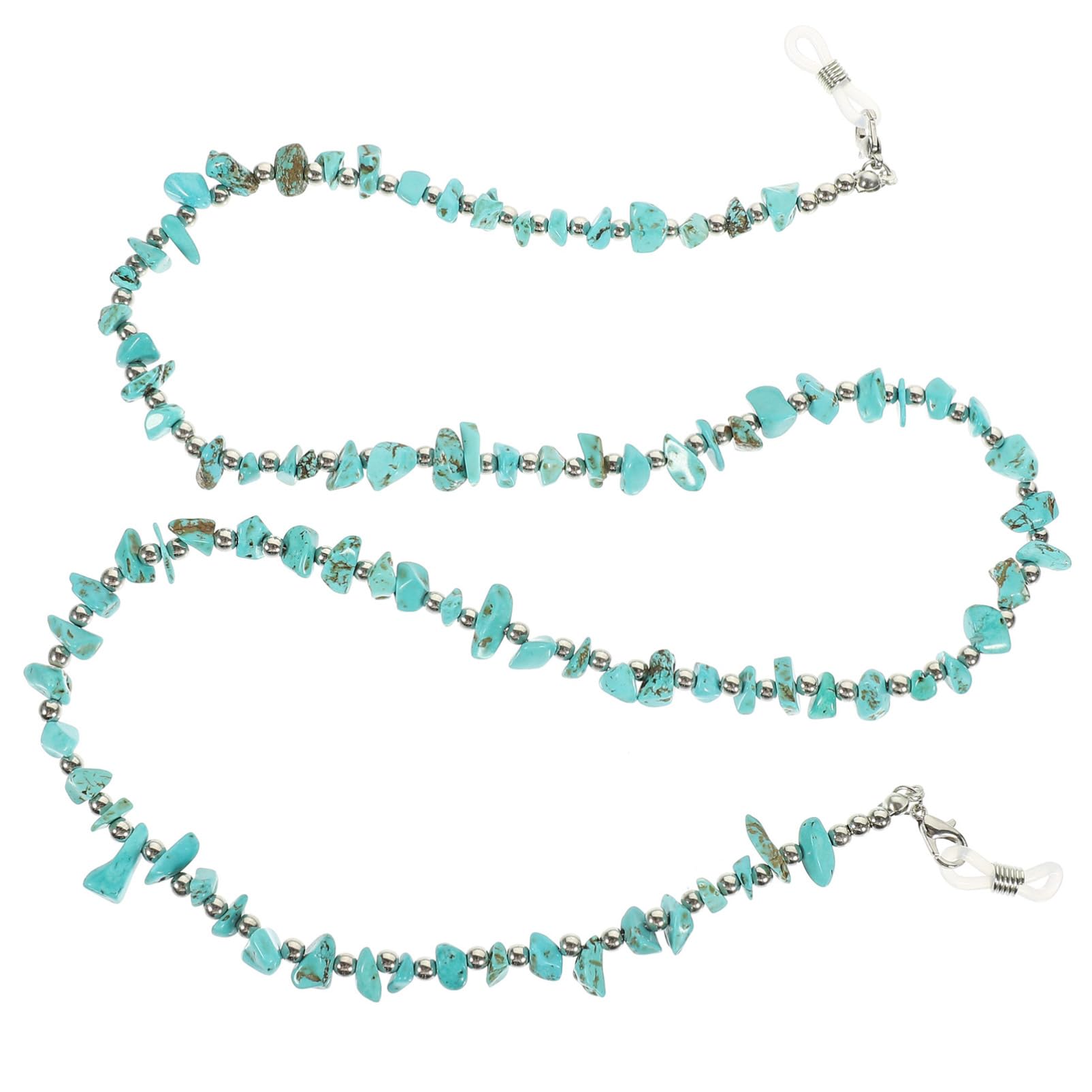 Türkisfarbene Brillenkette brillenband sonnenbrillenkette Anti-Verlust Brillenband brillenketten glasses chain Gläser schützend Sportbrillenseil Brillenperlenkette Legierung