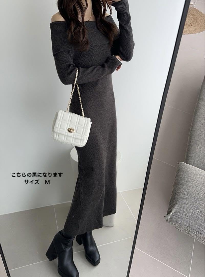 Rady オフショルニット マキシワンピース 黒M Rady オフショルニット マキシワンピース 黒M - メルカリ