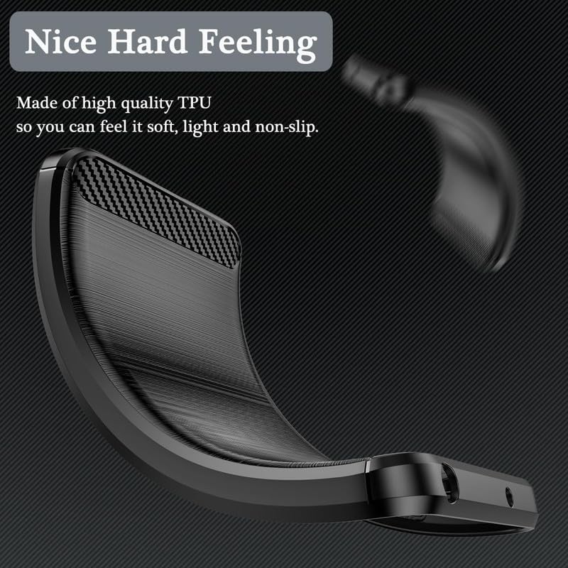 Image of NPRC Hybrid Ultra Slim Protective Case TPU Non-Slip Carbon Fiber Texture Shockproof Case Cover for Oneplus NORD 3 - Black
