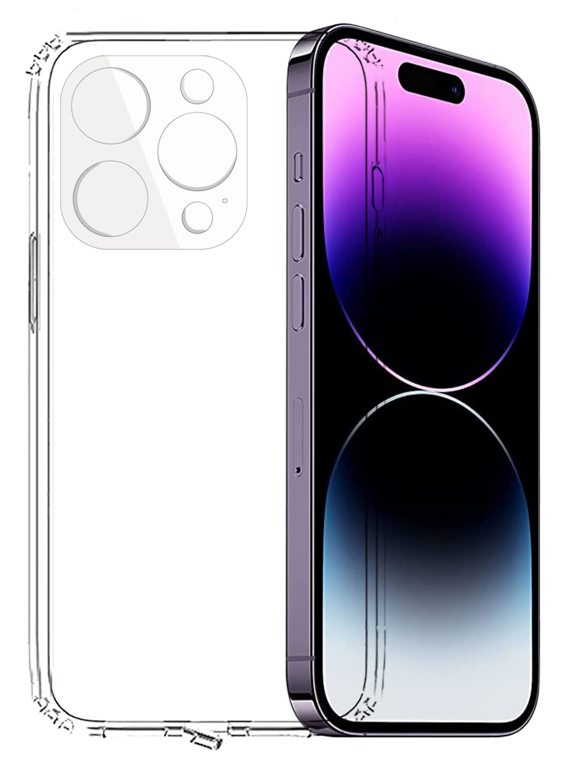 Tough Lee Back Cover Case for Apple iPhone 14 Pro 6.1 inch (Transparent, Soft, Camera Protection, Shockabsorber) (B0BT511BNX) Amazon Price History, Amazon Price Tracker