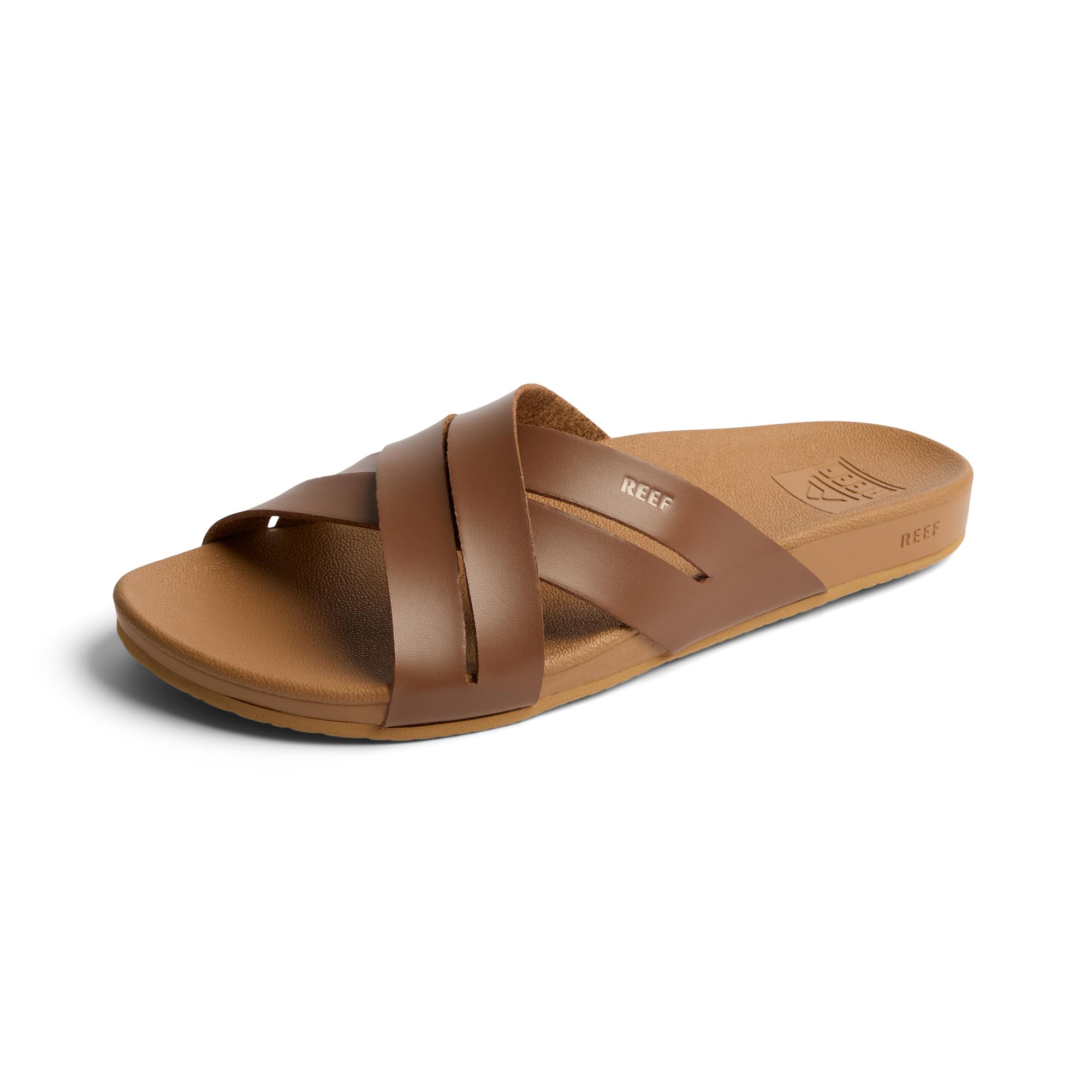 REEF Women's Cushion Spring Bloom Slide Sandal, Chocolate, 5.5 UK
