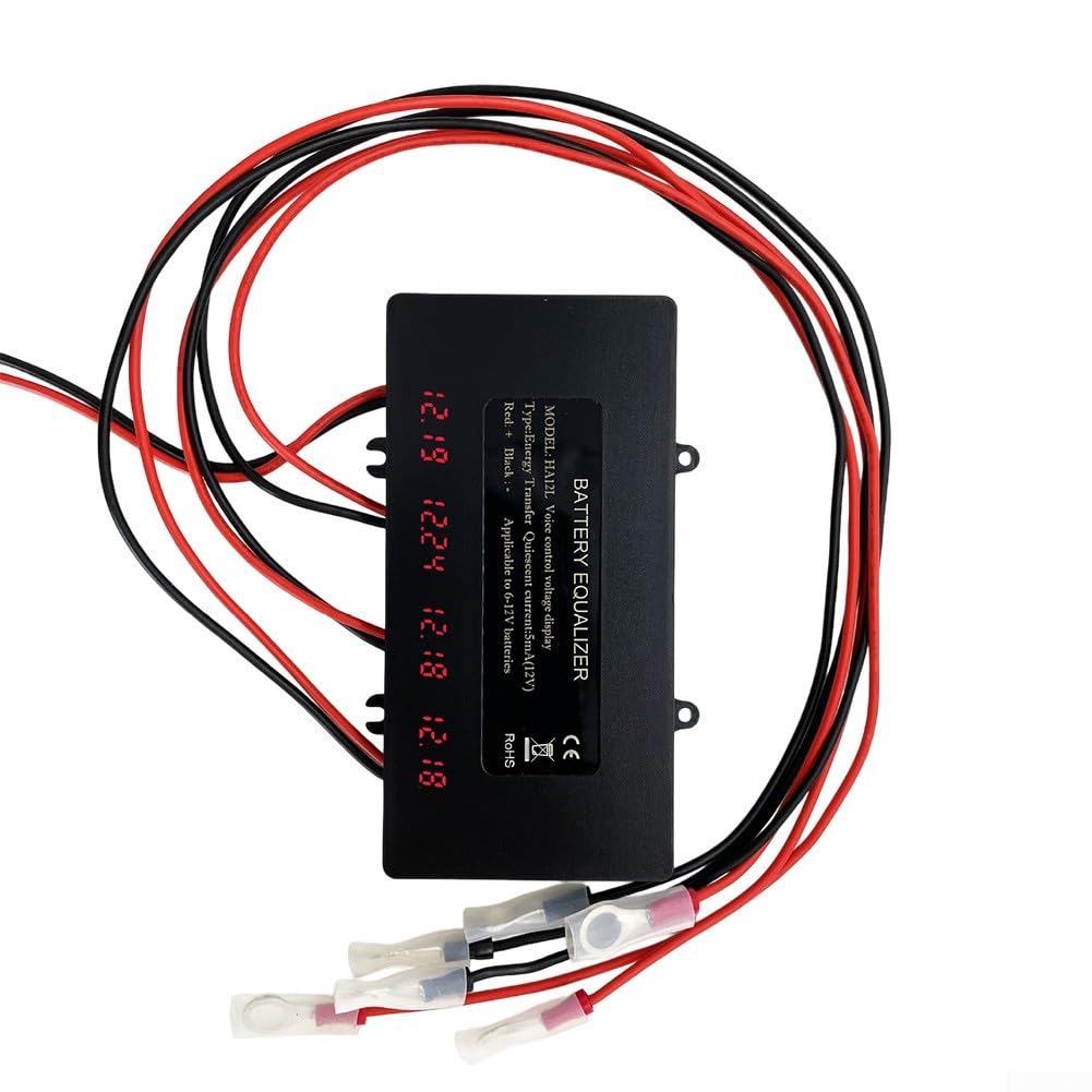 Equalizzatore attivo HA12L 48V con display di monitoraggio della tensione in tempo reale, caratteristiche di protezione robuste, classificazione IP67 per ambienti difficili