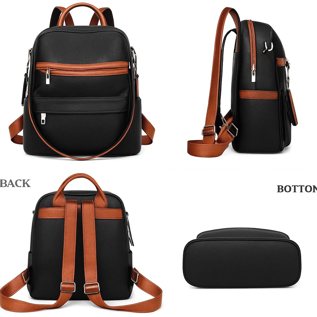 Craftwood Fashion Backpack for Women, Zipper Closure, Stylish Backpack Handbag Shoulder Bag for Women and Teens Girls | College | Travel | Work | Office | Birthday | Gift (Tan) 4