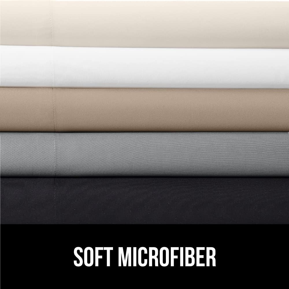 Black King Deep Pocket Microfiber Fitted Sheet
