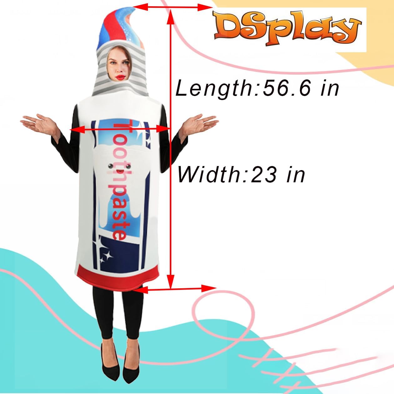 DSplay Adult Couple Toothpaste Costume Cosplay Unisex Adult Funny Costumes - Image 5