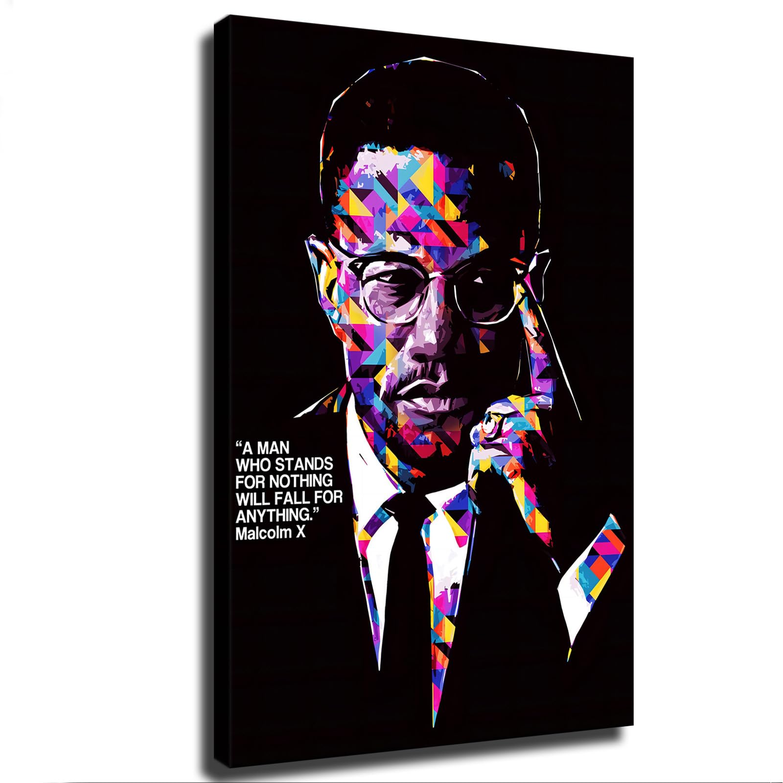 Malcolm X Quote Poster Modern Aesthetic Picture Wall Art Home Office Decoration Painting Holiday Gift (16×24inch-Unframed)