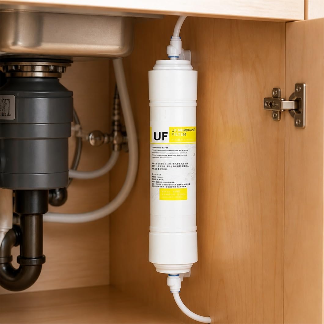 2er-Packung 11" X 2,5" UF Ultrafiltrationsmembran-Kartusche Mit 1/4" Schnellanschluss, 0,01 Μm Filtrationsgenauigkeit Für Untertisch- Und Haushalts-Trinkwasserreiniger