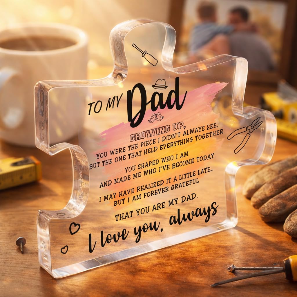 To My Dad – Best Dad Ever Gifts, Valentines Fathers Day Daddy Gifts from Daughter or Son, Golf Dog Bonus Father in Law Birthday Gift