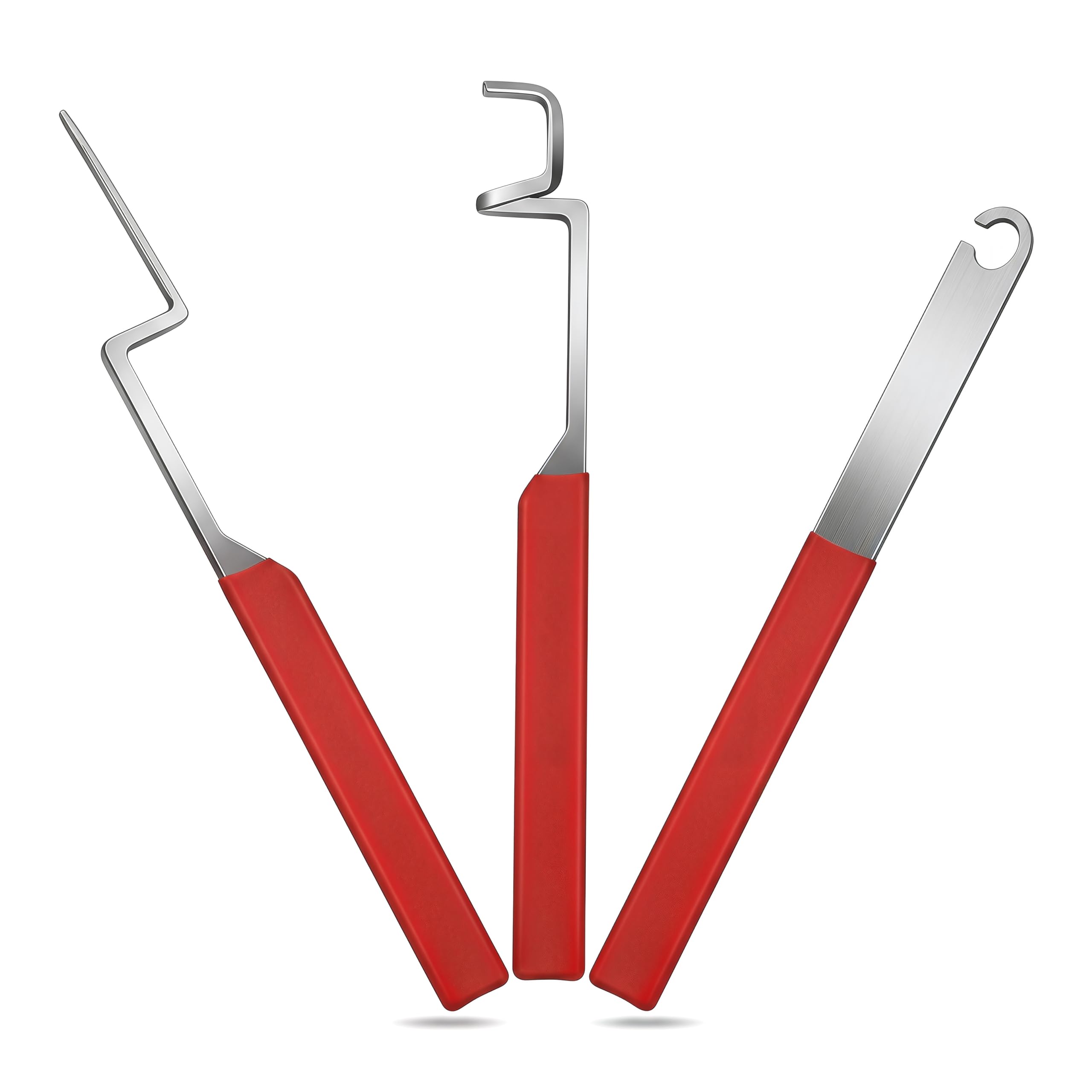 Pack of 3 Practical Locked Window Opening Tool Set, Sturdy Corrosions Resistant Heavy Duty Steel Window Opener with Non-Slip Grip for Home Window Repair