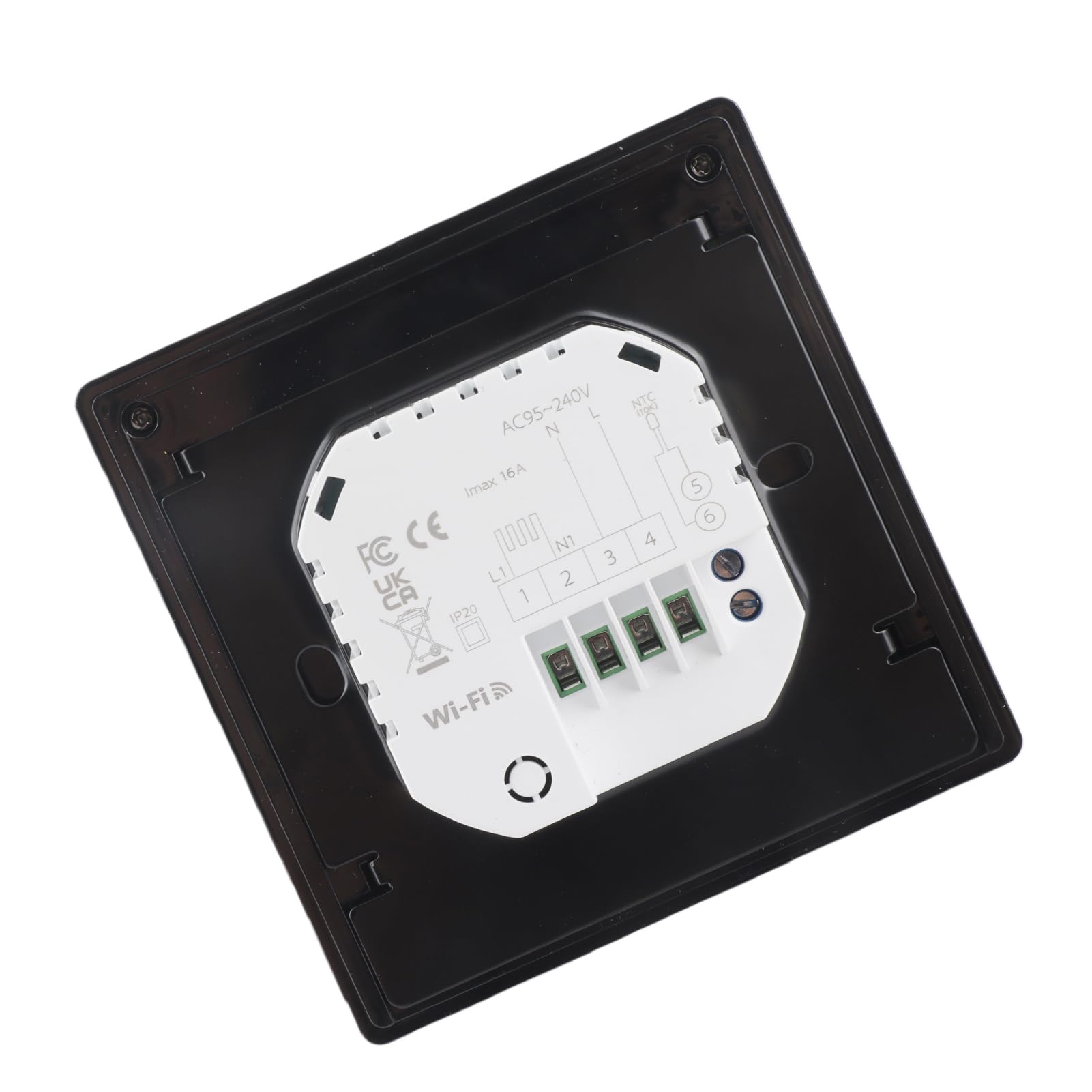 WiFi Smart Thermostat Raumthermostat, Wöchentlich programmierbar Unterstützt Touch Control/Mobile APP Sprachsteuerung Kompatibel mit Alexa/Home,für elektrische Fußbodenheizung 16A Schwarz