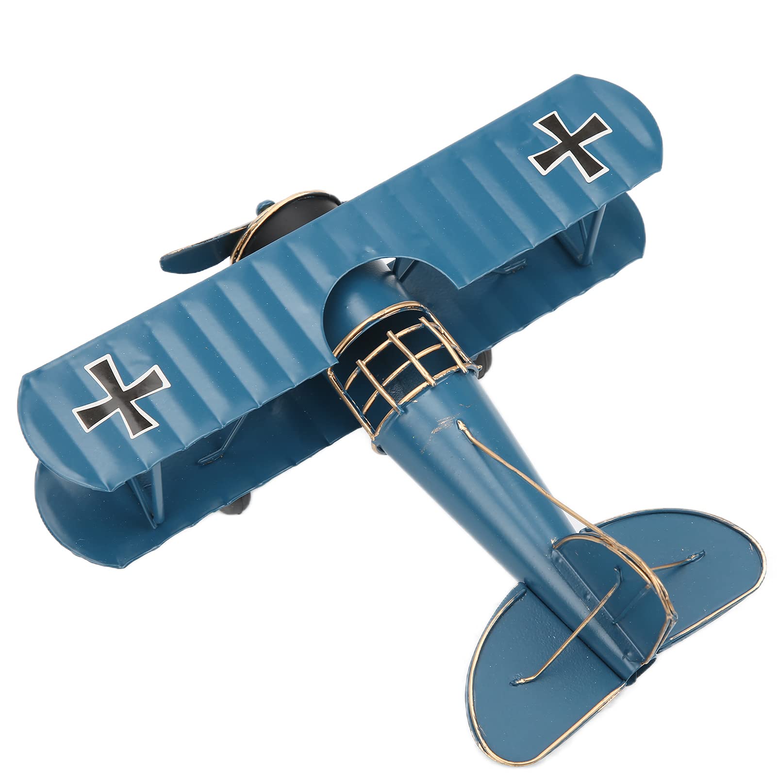Zerodis Retro Airplane Model, Vintage Airplane Decor Mini Small Model for Photo Props Home Decor Ornament Souvenir Study Room Desktop Decoration(Blue)