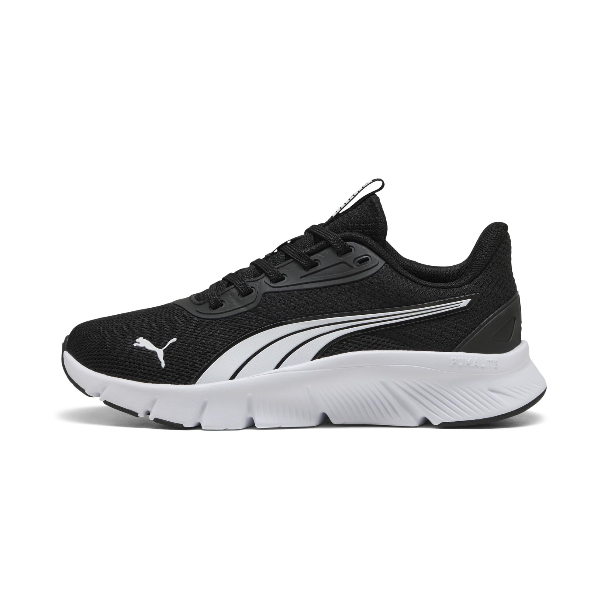 PUMA Unisex Kids Flexfocus Lite Modern Jr Sneaker, Puma Black Puma White, 3 UK