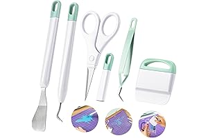 Ecraft Cricut Tweezer Tool Set: 5 Piece Vinyl Weeding Craft Basic Kit