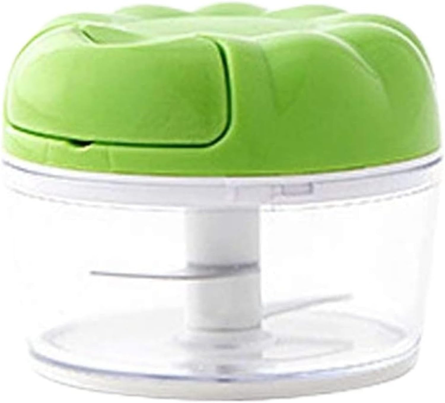 WOMGKDA Garlic Press Crusher, Mincer & Masher, Stainless Steel Hand Blender for Ginger Garlic No Mess Squeezer Mincing Machine for Kitchen, GREEN, 9 * 7cm