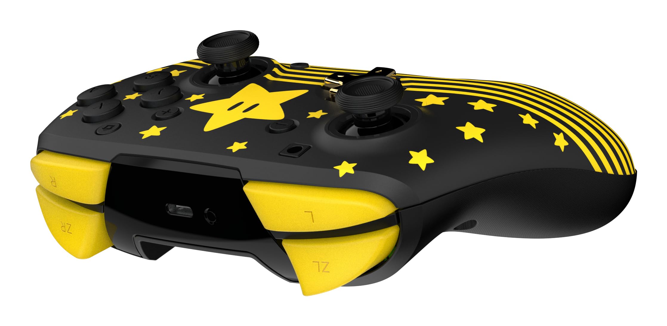 Turtle Beach Rematch Wireless Controller Super Mario Star Nintendo Switch Lite OLED leuchtet im Dunkeln aufladbare Batterie Offiziell Lizenziert