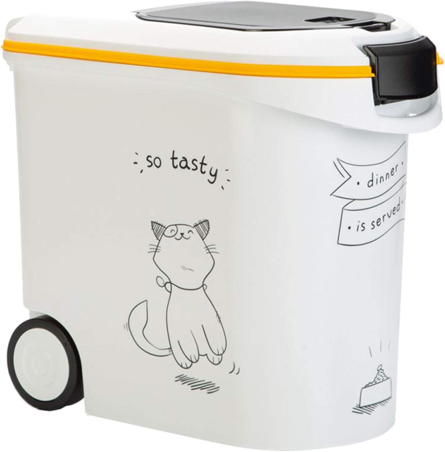 Curver Cat Silhouette Dry Cat Food Container 12kg Capacity Airtight