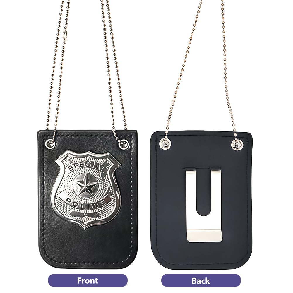 EduPlayte Police Costume Accessories, Kids Police Officer Costume Set Role Play Toys - Handcuffs, Badge, Walkie Talkie Earpiece - Image 3