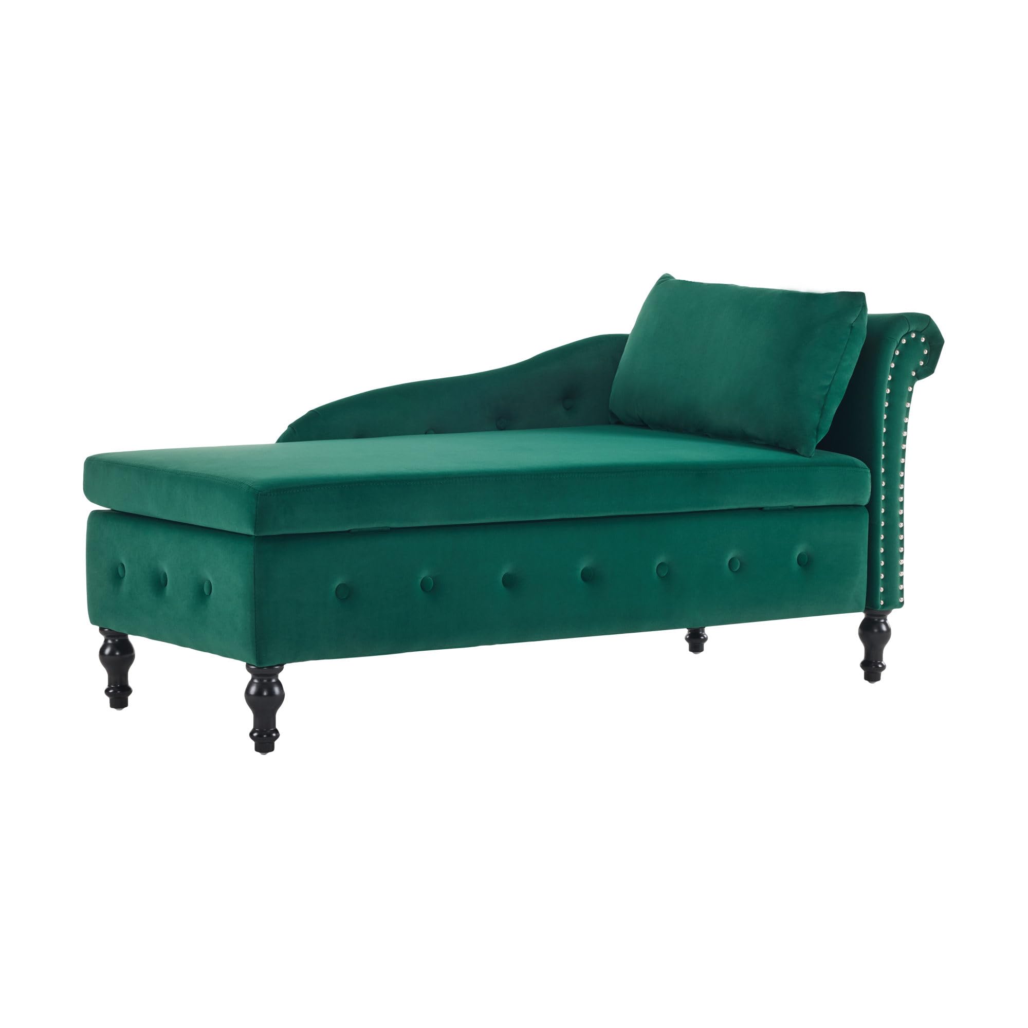 Canapé avec rangement caché et chaise capitonnée en velours pour salon