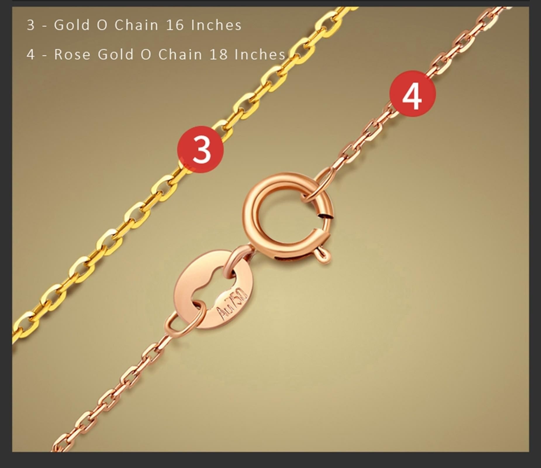 Collar de oro rosa de 18 quilates Au750, cadena de ancla/cadena veneciana/colgante Rolokette colgante, collar para mujer, collar de oro rosa de 18 quilates, collar para mujer, joyas