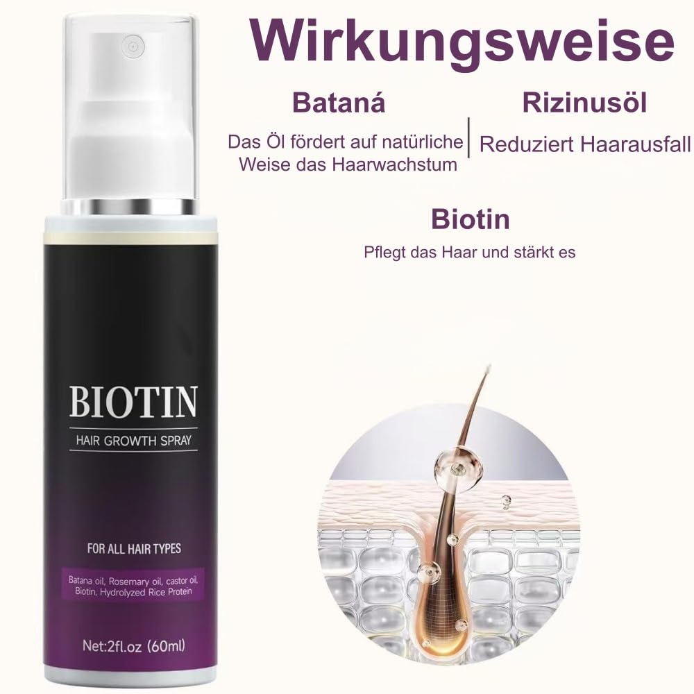 aveya biotin hair grow spray, leicht & schnell einziehend, pflegt das haar,kompakt und leicht