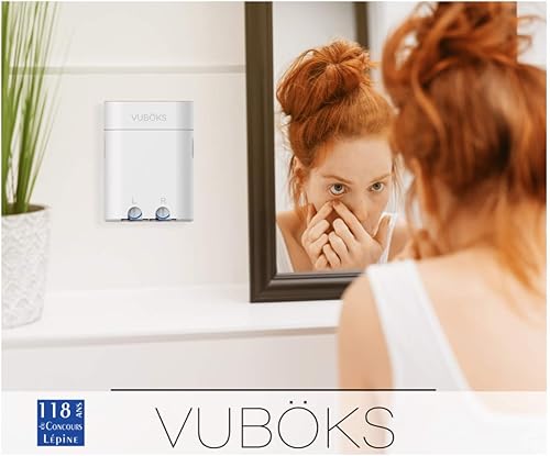 Miniatura 4 de Dispensador, almacenamiento, lentes de contacto diarios, con compartimento para gafas y accesorio adhesivo. Universal para todas las marcas