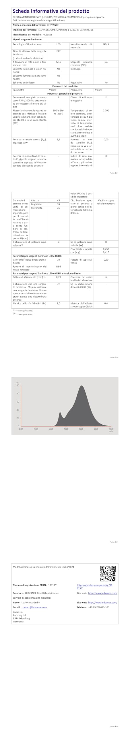 OSRAM LED FLAT Lampada, confezione con 30 lampadine, ultra-compatta, | , LED Lamps, 35.00 Millimetres dia, , confezione da 30