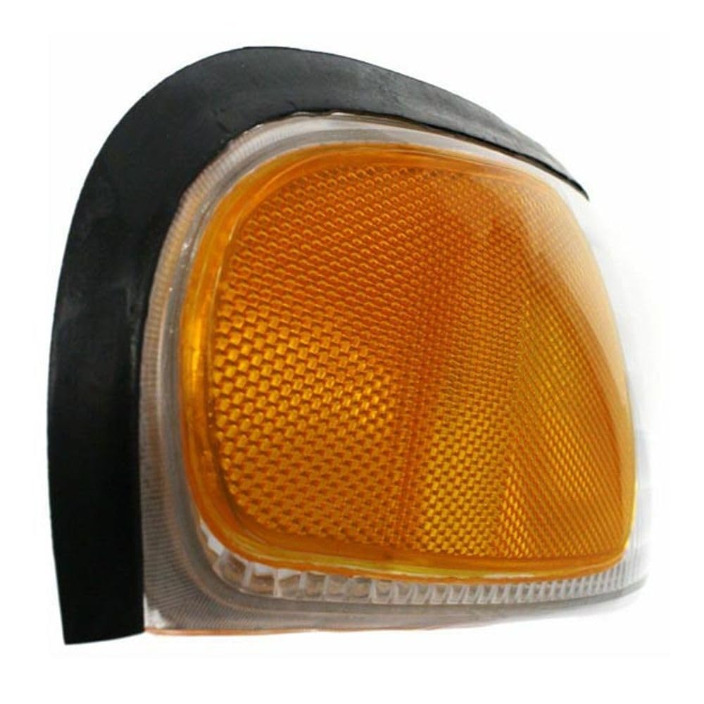 Momtlck V for Ford for Mustang 1994-1998 Park Corner Light Turn Signal Marker Right Passenger Side Plastic Smooth Clear-Lens Orange