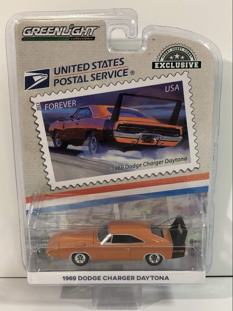 GreenLight 1: 64 1969 Dodge Charger Daytona - United States Postal Service (USPS) America On The Move: Muscle Cars (30068)