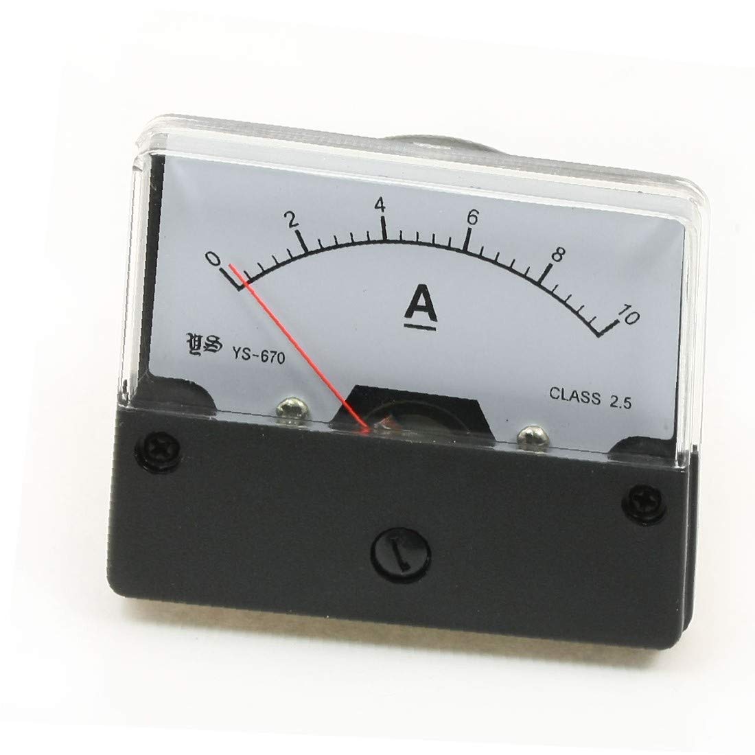 X-DREE Panel Mount DC 0-10A Current Amperemeter Measuring Tool YS-670(Strumento per misurare l'amperometro di corrente CC 0-10A per montaggio a pannello YS-670