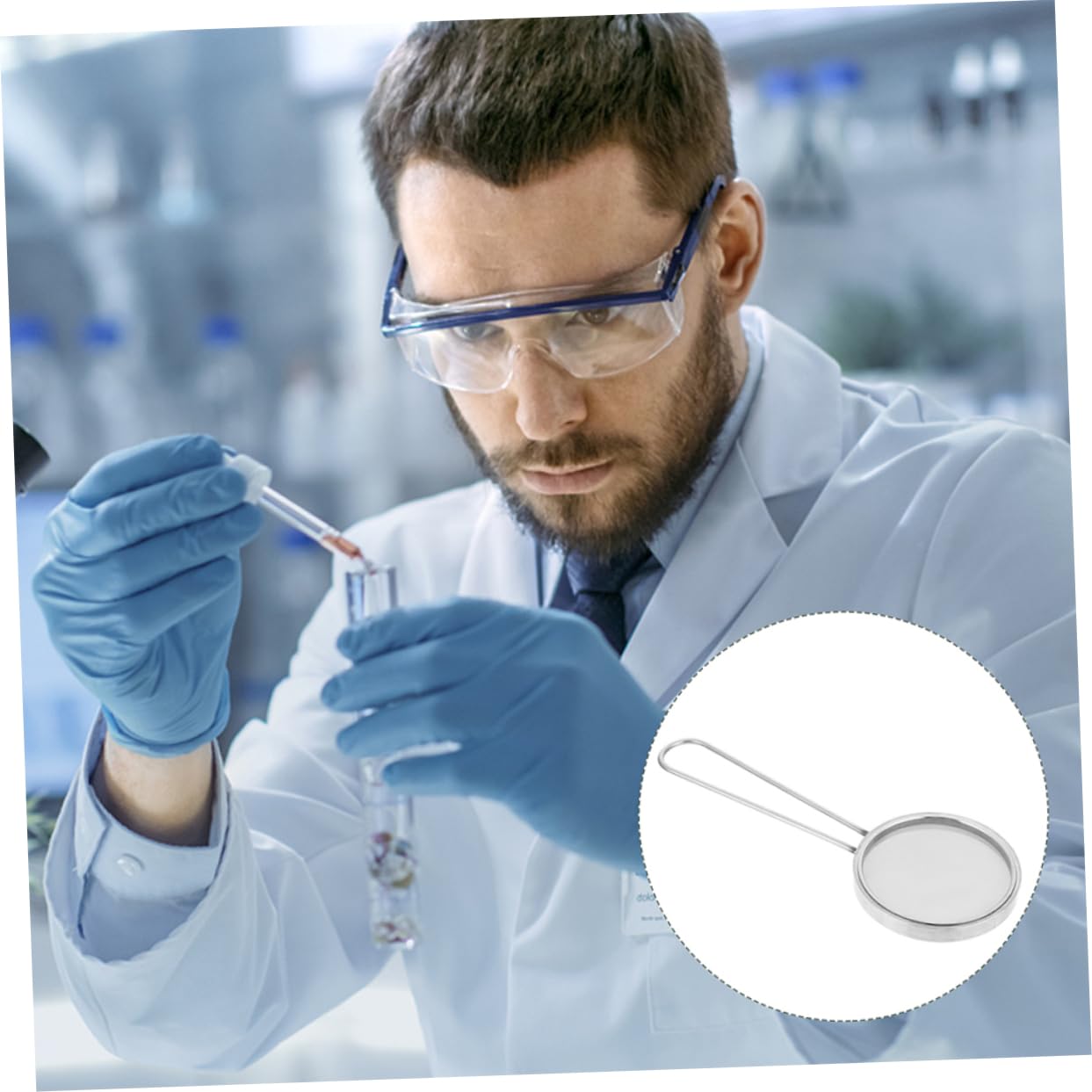 Gatuida Filtre Cellulaire En Acier Inoxydable 304 Poignée Basse, Crible De Laboratoire 250 Mesh, Outil De Filtration Cellulaire Pour Préparation Et Séparation En Expérimentation