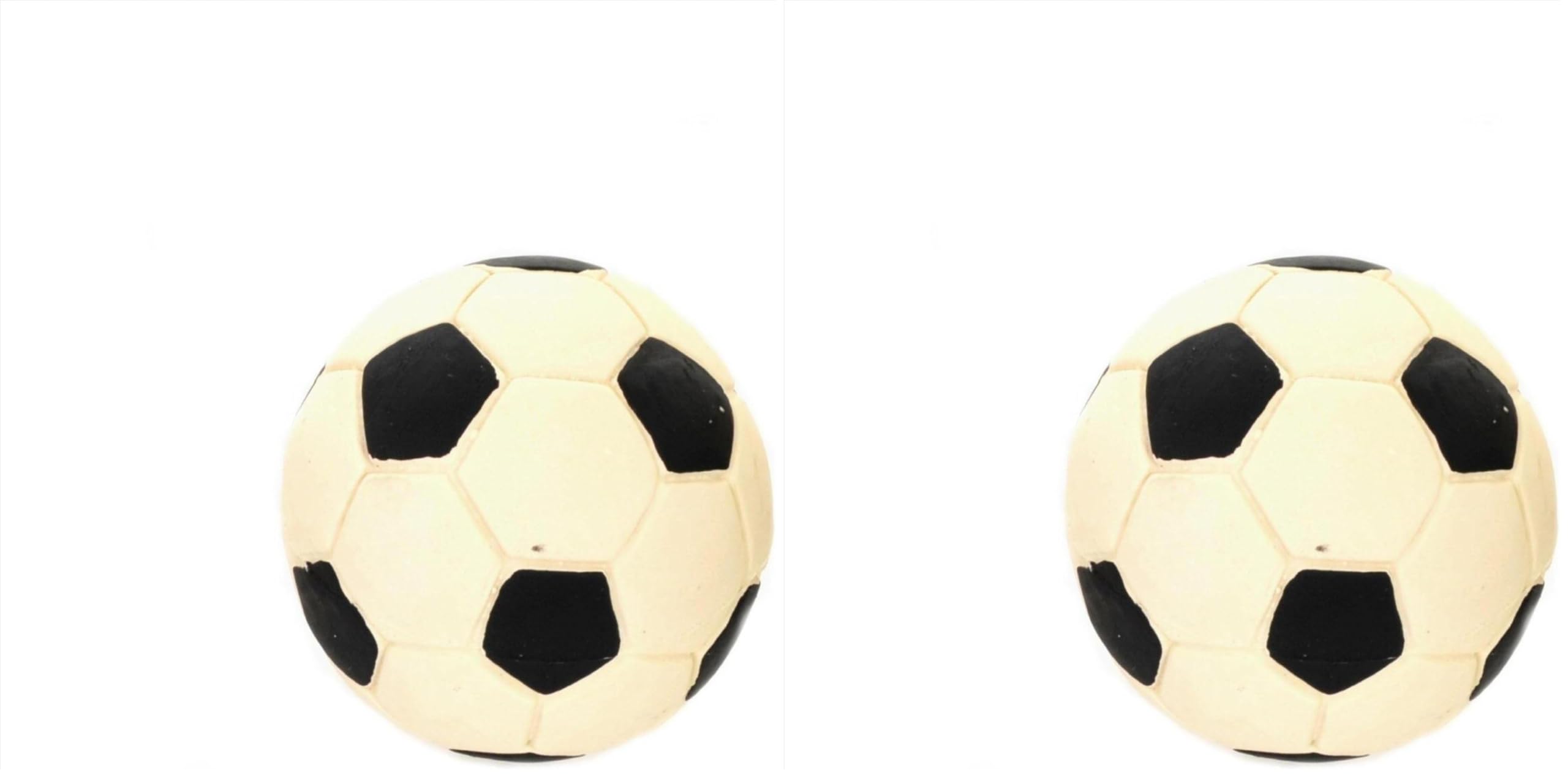 Lanco Balón Mediano Blanco para Mascotas. 100% Caucho Natural (Latex). Desarrolla Agilidad y Reflejos. (Paquete de 2)