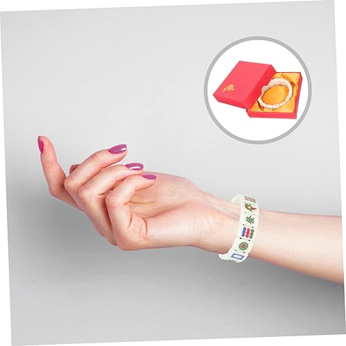 Miniatura 2 de Toyvian 5 uds. Pulsera de elasticidad Mahjong amante regalo novedad pulsera china Mahjong decoración elegante pulsera elástica Mahjong regalo hombre