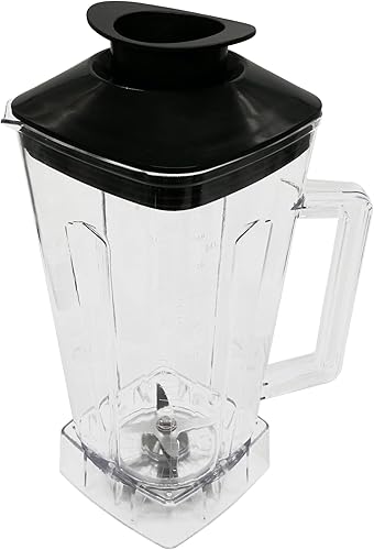 WUYAN Estilo de actualización 64 oz. Contenedor con montaje de corte de cuchilla, compatible con Vita-mix Vita-Prep 3 - Modelo VM0101E/5200 VM0103/0