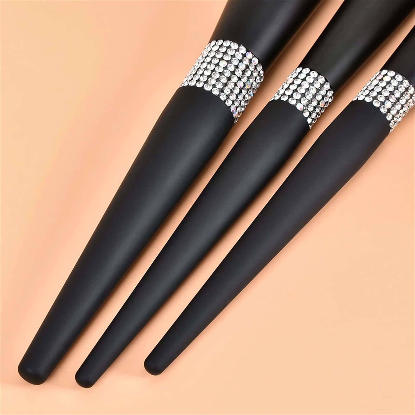 Juego de Brochas de Maquillaje Conjunto de cepillo maquillaje brocha profesional 10 conjunto ceja manija mate negro para Viajes