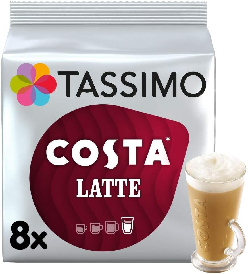 Costa Latte 16 discs, 8 servings (Pack of 5, Total 80 discs, 40 servings)