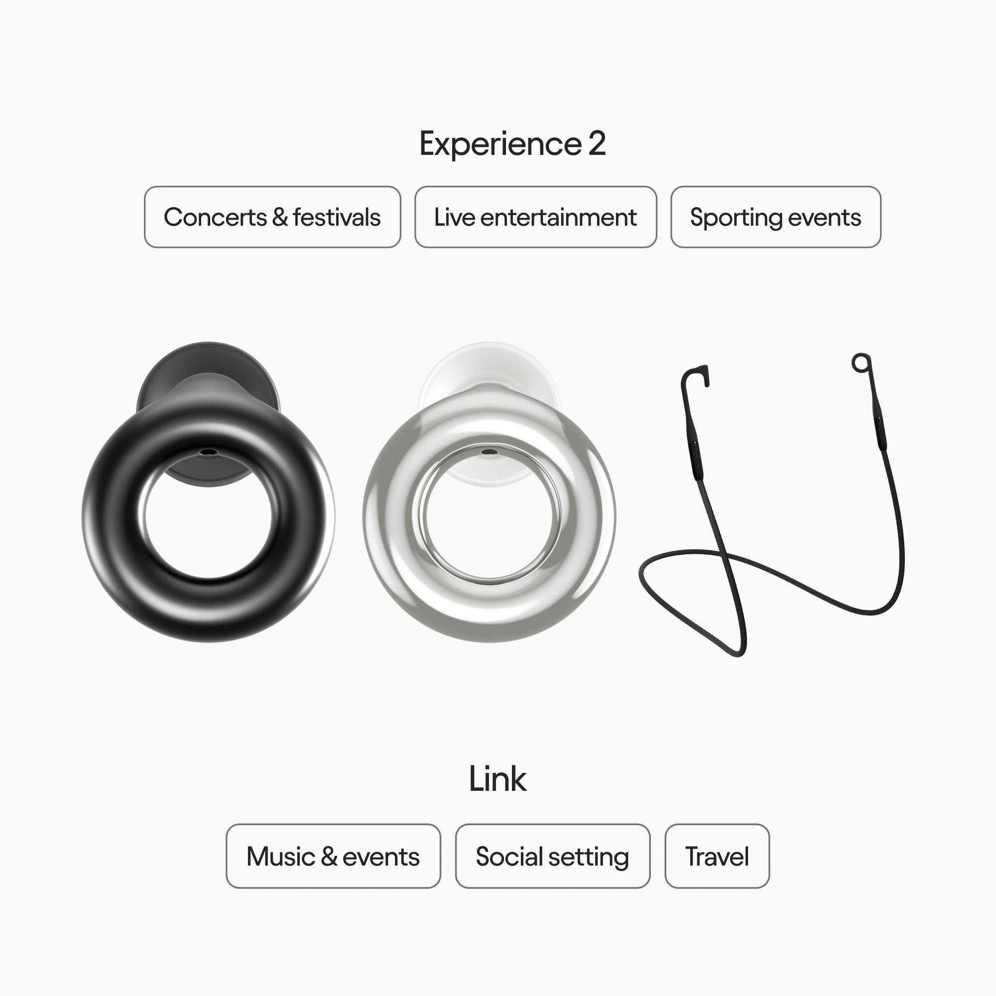 Loop Earplugs Day & Night Link Set (Zweierpack) – Experience 2 + Quiet 2 + Link | Wiederverwendbare Ohrstöpsel für Schlaf, Fokus, Geräuschempfindlichkeit, Musik, Veranstaltungen und meh