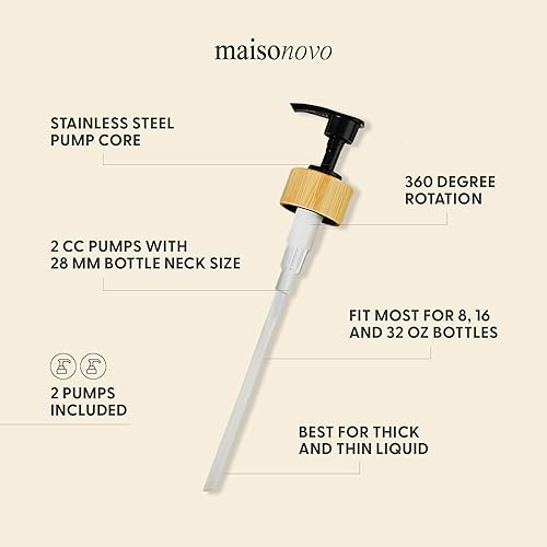 Miniatura 3 de MaisoNovo Bomba dispensadora de jabón universal  Reemplazo de bomba de jabón de acero inoxidable  Bomba dispensadora de jabón de repuesto para