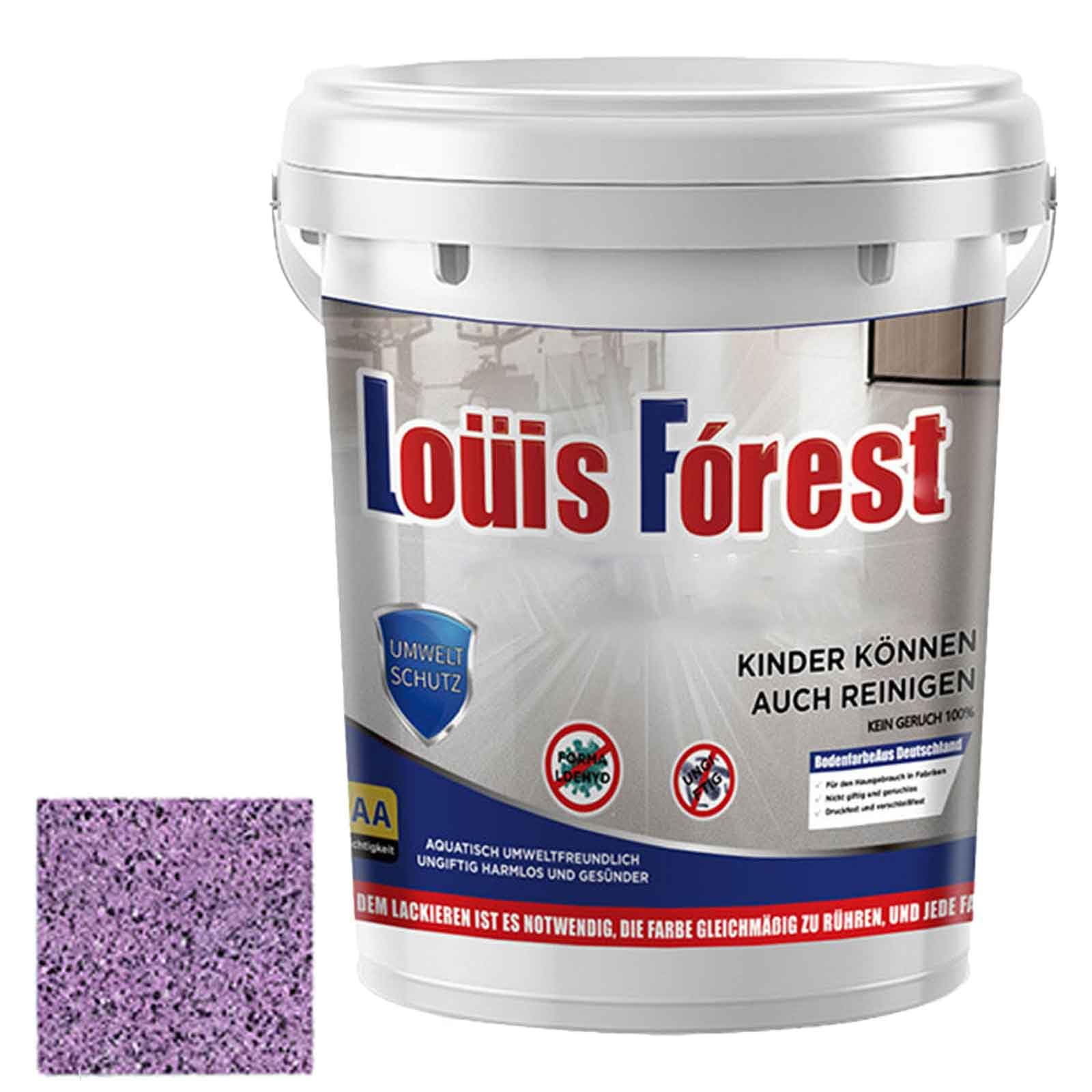 MUVILAFA Self Leveling Epoxy Floor Paint, Epoxy Colored Sand Floor Paint, Fast Drying, Stain-Resistant For Concrete Tile Wood Countertop Decorative Finish (Purple)