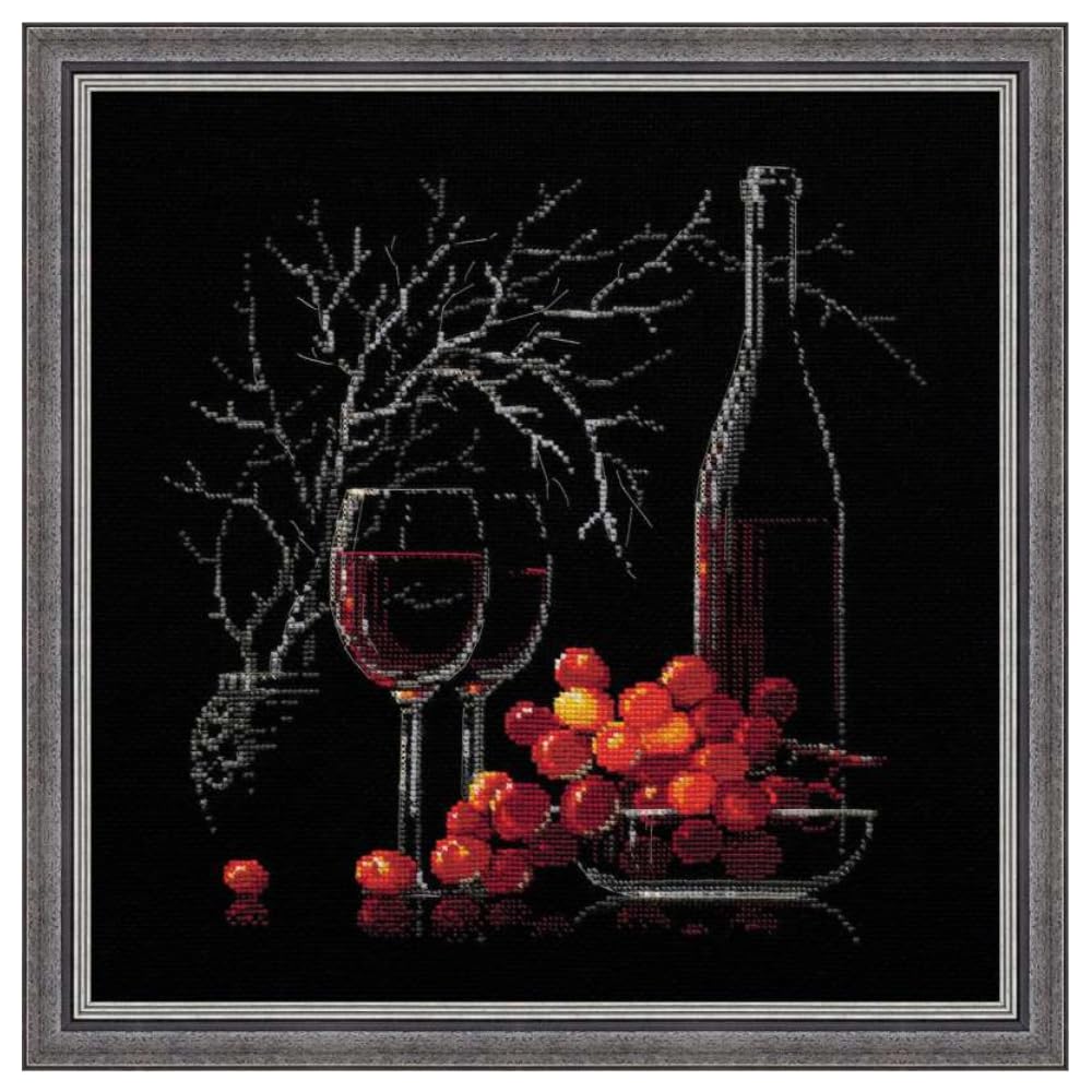 Riolis Multi-Colour Still Life With Red Wine, Counted Cross Stitch Kit