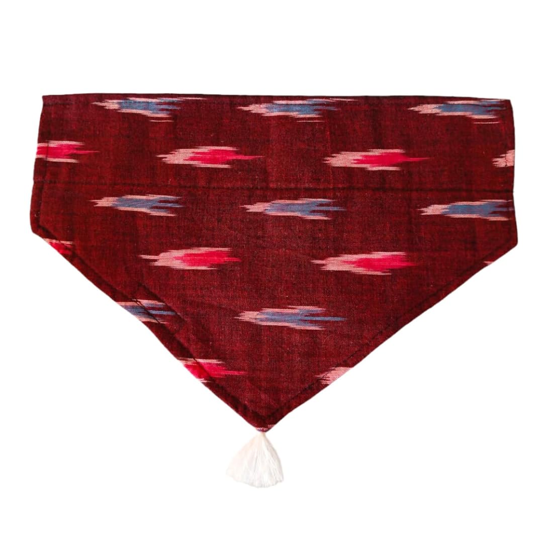 Unleashed India Ikat Bandanas. Traditional Ikkat Fabric for Festive Season, Weddings. Easy Collar Insert, Washable Ethnic Bandana for All Dog Types and Cats. Red Maroon Color (Small) (B0CGK4P2XC) Amazon Price History, Amazon Price Tracker