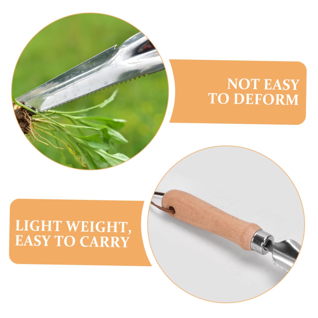 HEMOTON Manual Weeder Tool with Sturdy Stainless Steel Blade Multi Function Gardening Weeder for Weeding Lightweight and Portable Garden Tool for Removal