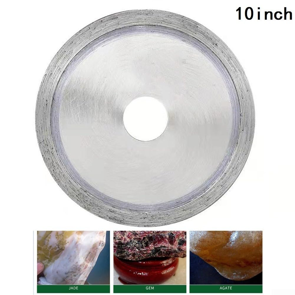 10Inch Blade for Gem Cutting Sintered Rim Precise Performance, Edge Wet Blade Disc