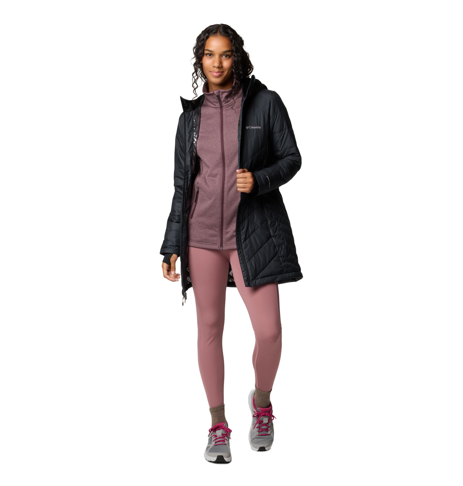 Columbia Damska kurtka pierwszej generacji Heavenly Long Hooded Jacket Heavenly Long Hooded Jacket (1 opakowanie)