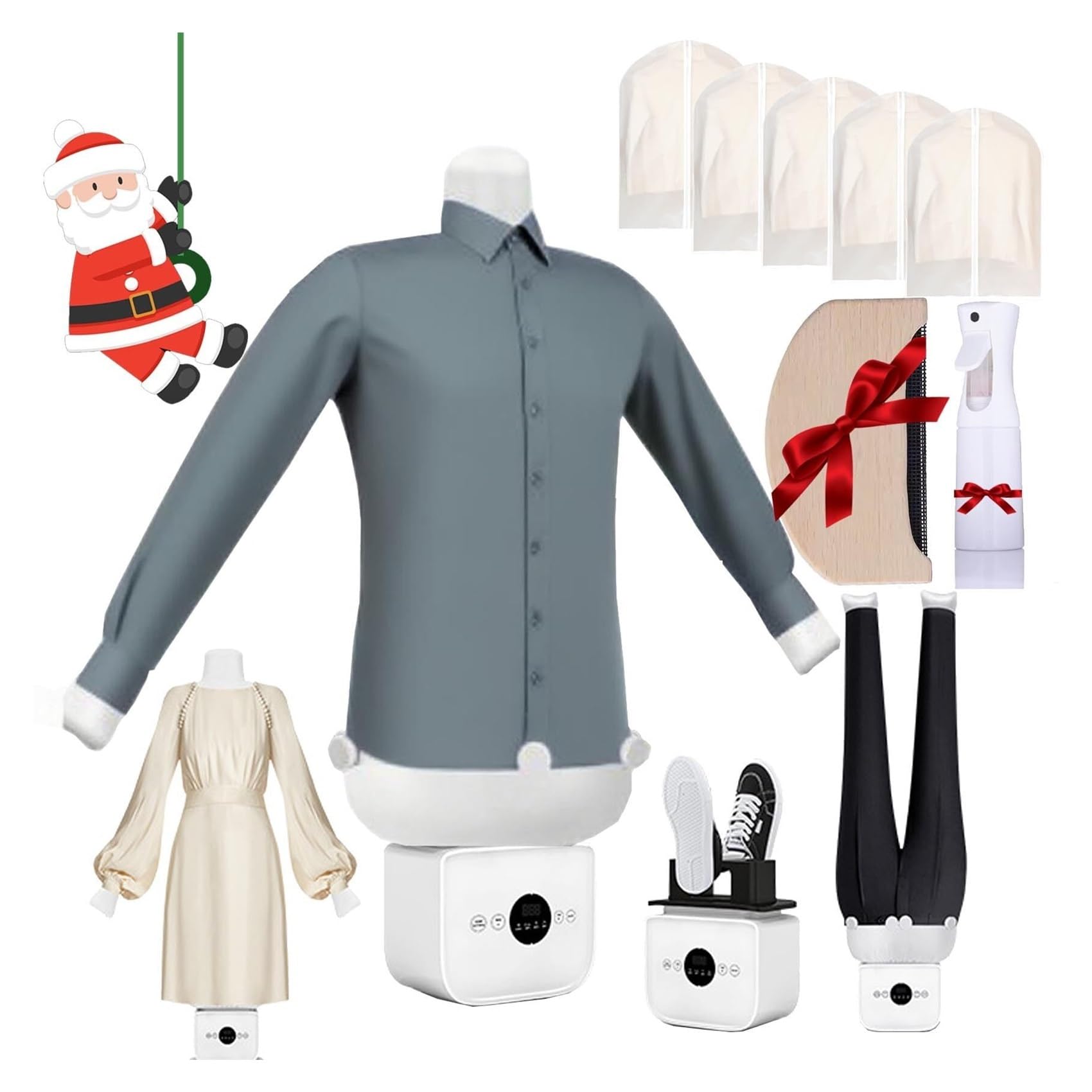 Automatic Ironing Machine, Portable Steam Iron, 8 Minutes Quick Ironed Dry, 360° Without Blind Spots Drying, Shirt Iron for Shirts, Shoes, Pants